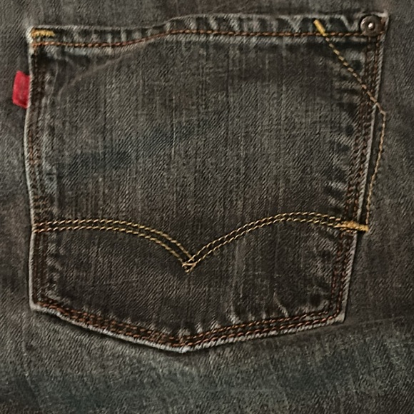 VINTAGE RARE VHTF UNISEX LEVI’S RED BUTTON FLY MENS size 36x30 REDLINE SELVAGE - Picture 6 of 16